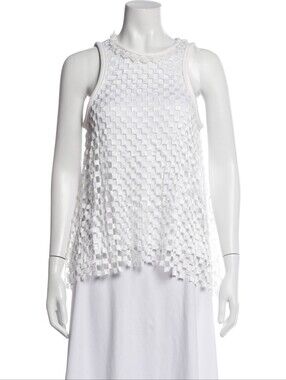 Diane Von Furstenberg Mackeda Crochet Lace Tank Top